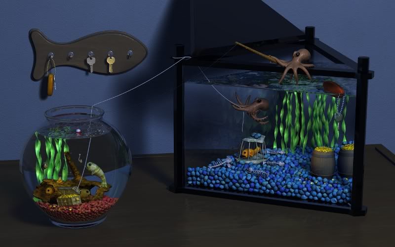 blender fish tank