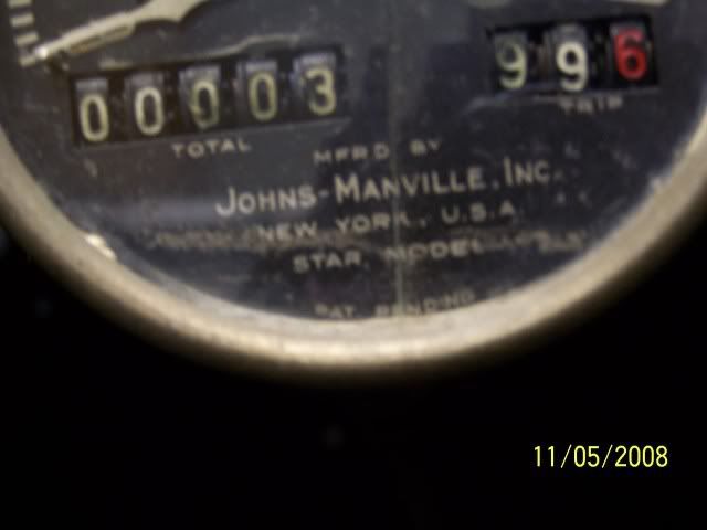 closeup of speedometer