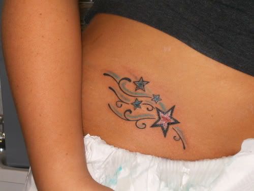 Permanent star tattoo design